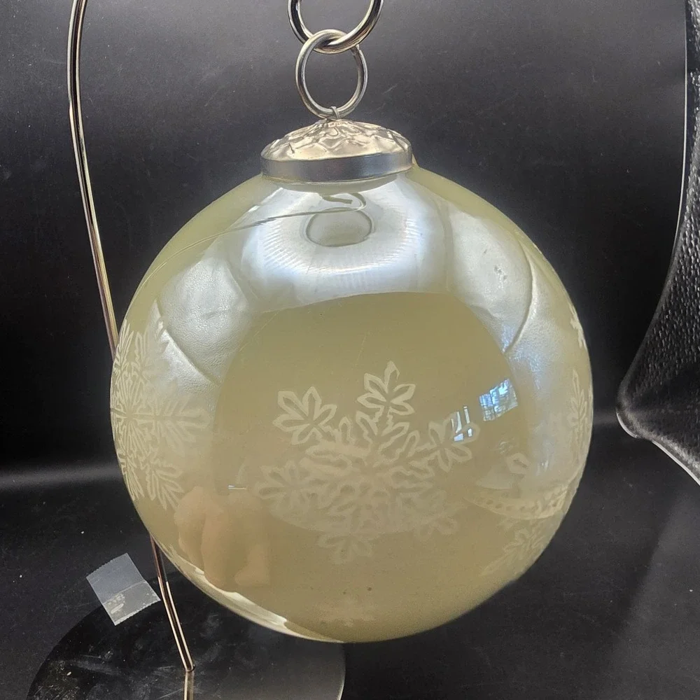 Blessings Unlimited Glass Christmas Ornament Ball Peace On Earth Large 5